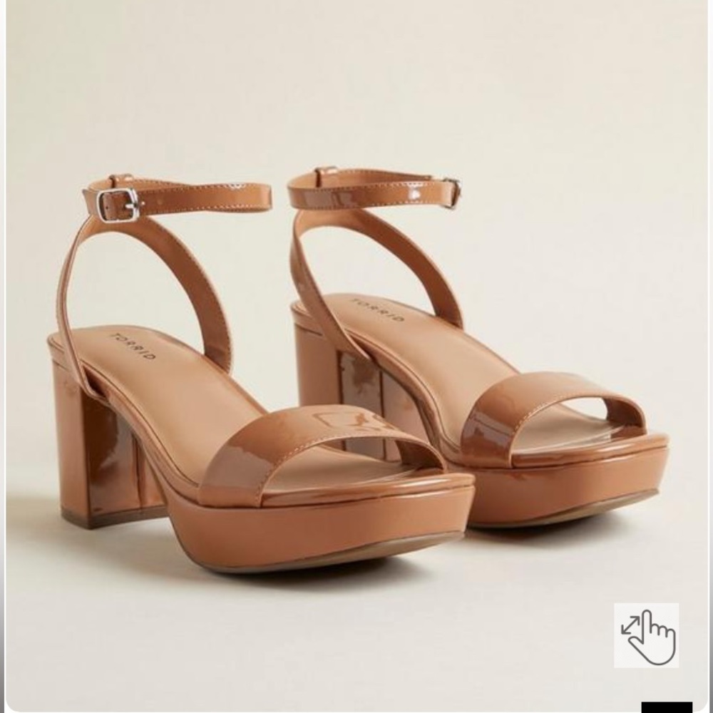 Torrid Platform Block Heel Sandal (WW) Size 8 Wide NWT